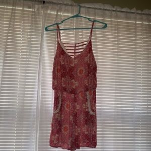Small pink abstract romper